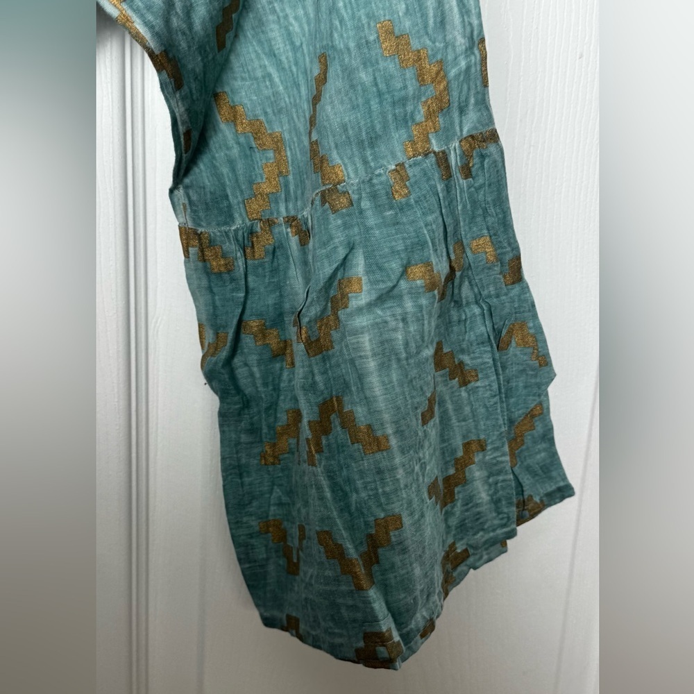 Rhea Boho Printed Long Tunic Top S/M  PTP 20 NWT Boutique - Picture 4 of 9